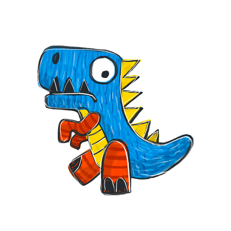 Ilustración de dinosaurio de juguete